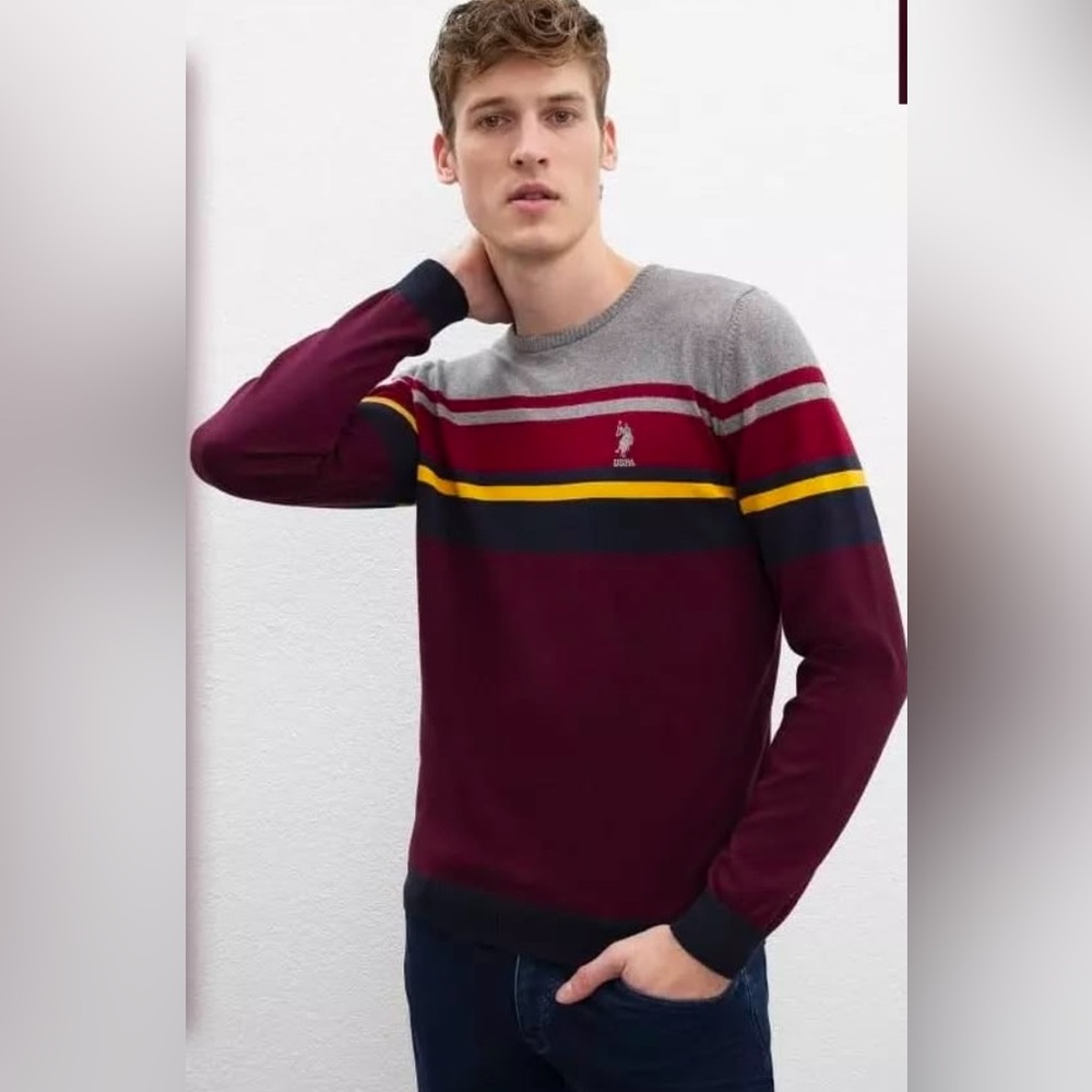 U.S Polo Assn striped cotton sweater